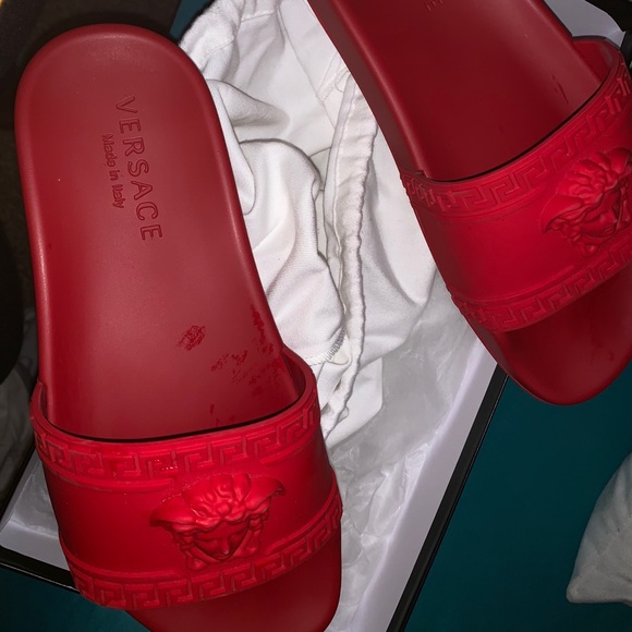 Red Versace Slides - Picture 4 of 7